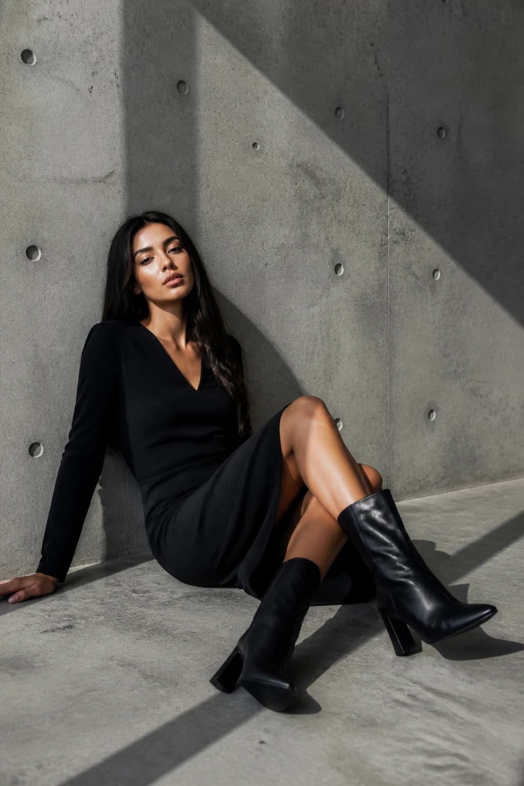 Fashion editorial with hard light